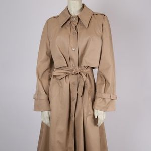 P.B.D. International Vintage Beige Midi Trench Coat